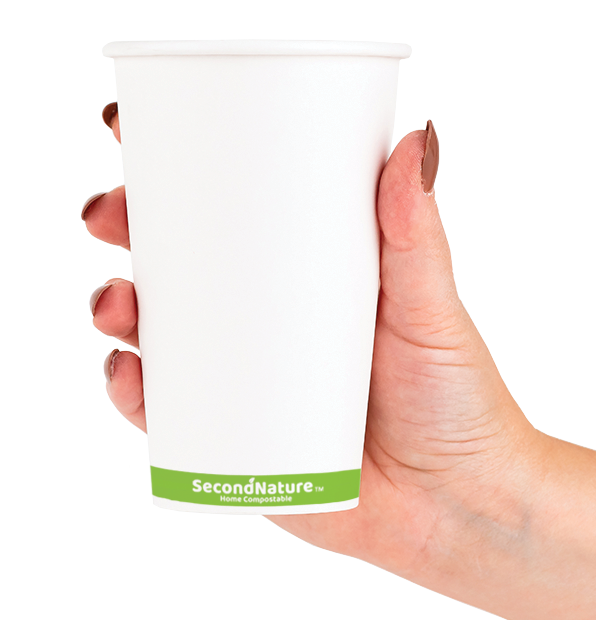 SecondNature™ 16oz compostable hot cup