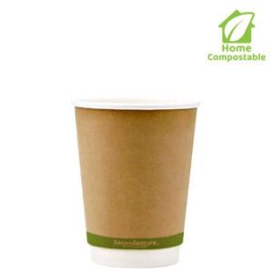 SecondNature™ 12oz Compostable Kraft Double Wall Hot Cups