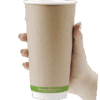 ckic20-pi-2 SecondNature™ 20oz home compostable kraft double wall hot cups