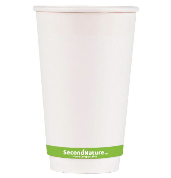 16oz home compostable double wall hot cup