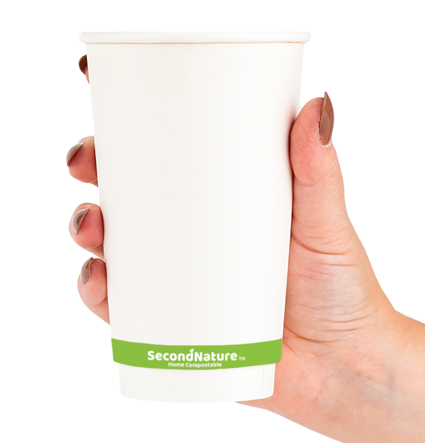 16oz home compostable double wall hot cup