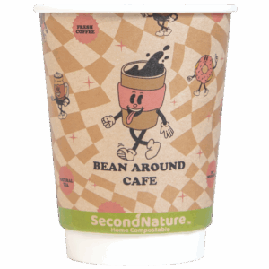 SecondNature™ 12oz custom home compostable kraft double wall hot cups