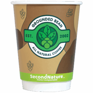 SecondNature™ 12oz custom home compostable double wall hot cups
