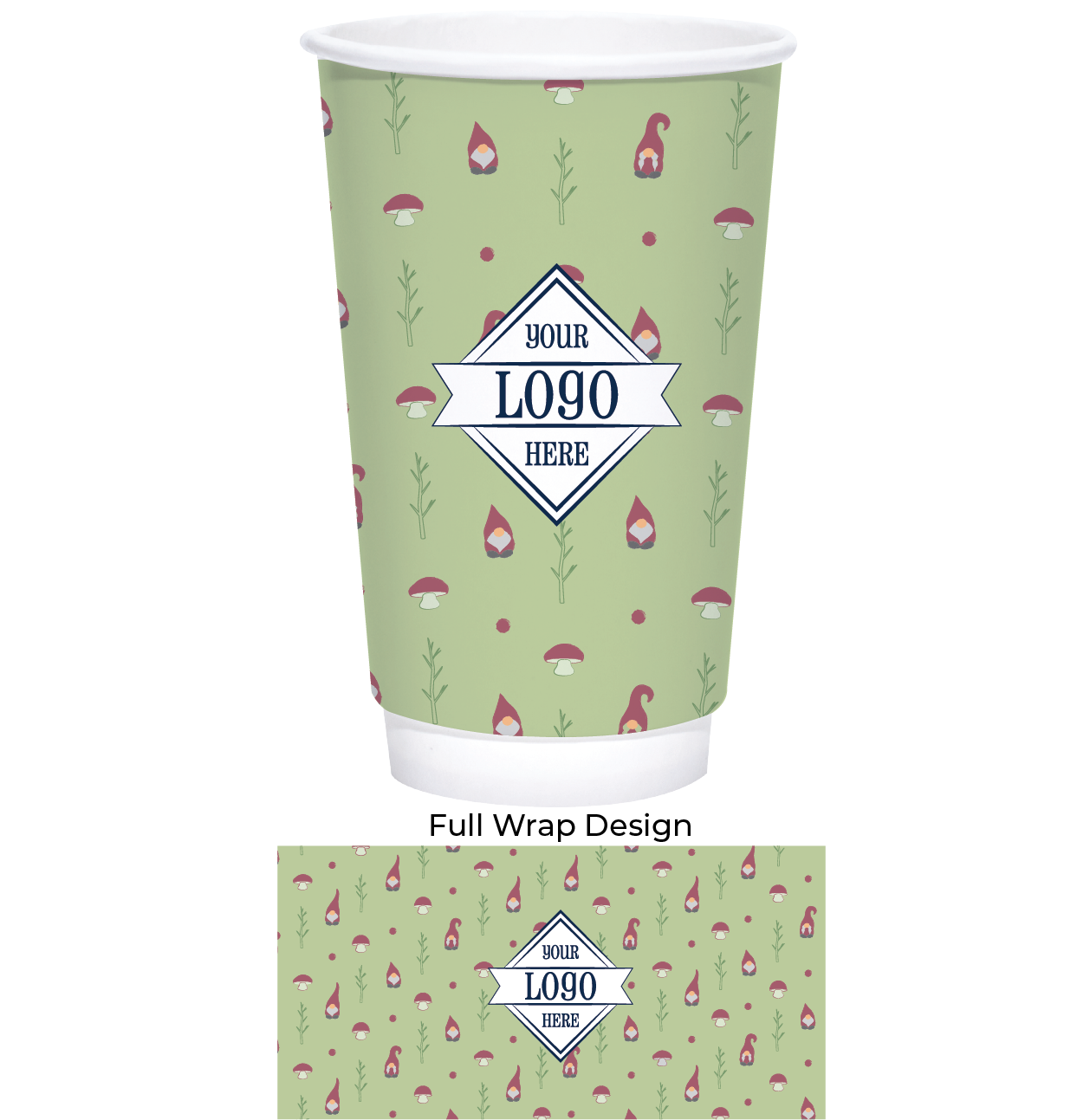 Holiday 20 oz Double Wall Coffee Cups
