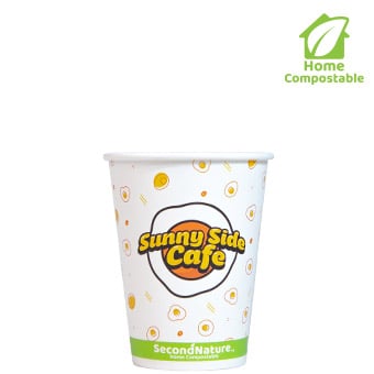 8 oz Custom Printed Eco-Friendly White Paper Hot Cups