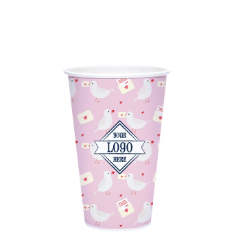 16oz Seasonal Hot Cup Love Bird Design