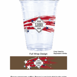 16oz Stars & Celebration RPET Cold Cup