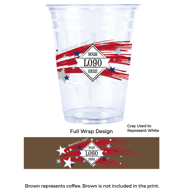 16oz Stars & Celebration RPET Cold Cup
